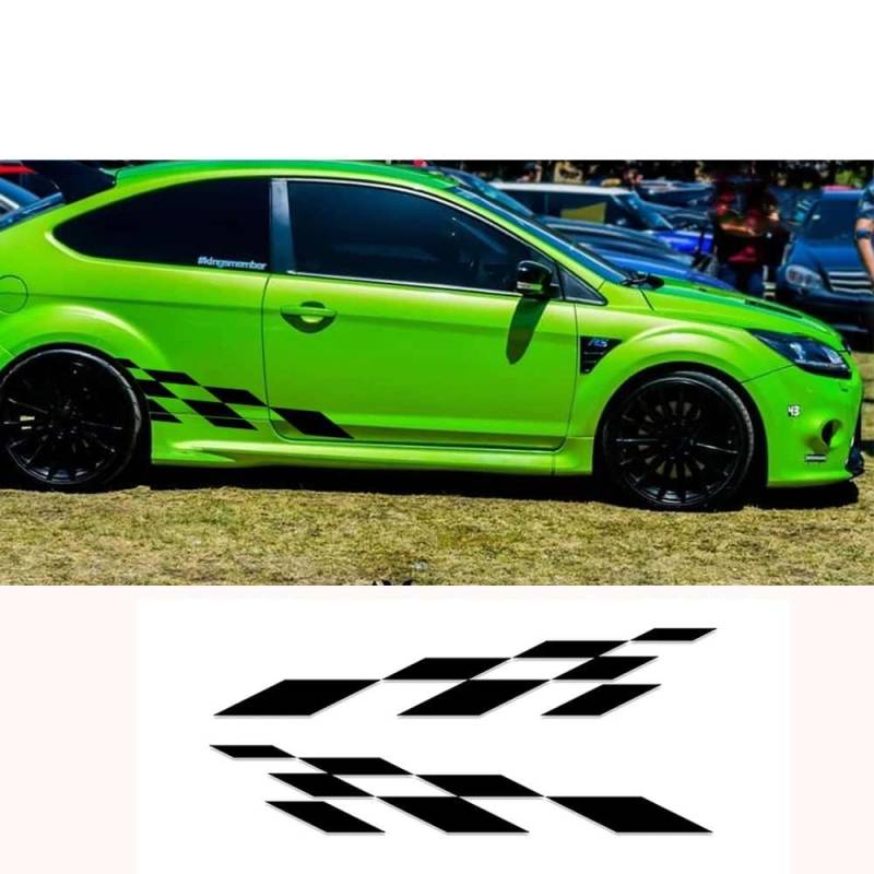 Auto Beide Seite Aufkleber DIY Racing Sport Styling Vinyl Aufkleber Grafik Dekor Aufkleber, für Audi Hyundai Jeep Nissan Subaru Ford Mini von FHKQMLFQ