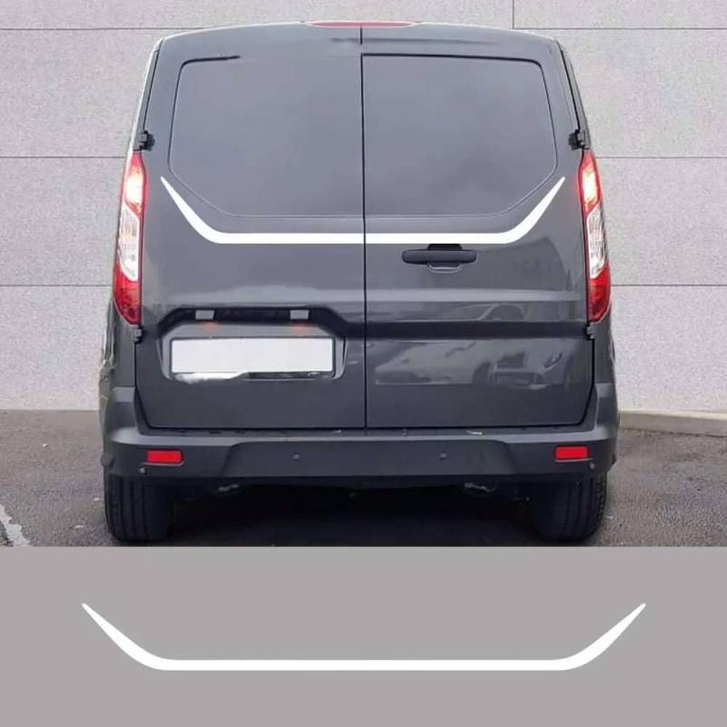 Auto Hecktür Aufkleber Vinyl Film Aufkleber, für Ford Transit Connect Zubehör Tuning Camper Van Line Grafiken von FHKQMLFQ