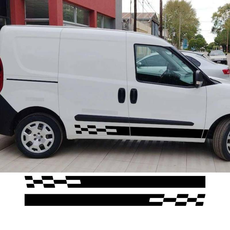 Auto Karosserie Seite Aufkleber, für Doblo Cargo Panorama Vauxhall, für Opel Combo, für Camper Van Minivan Vinyl Cargo Aufkleber Tuning Zubehör von FHKQMLFQ