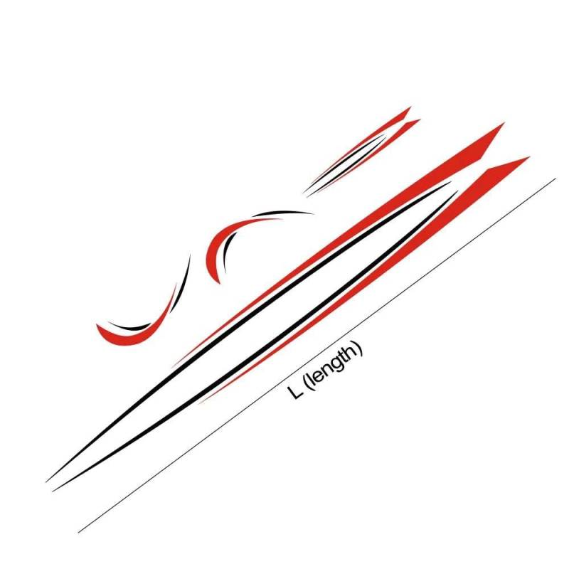 Auto Karosserie Seite Aufkleber Grafik Streifen Aufkleber, für Camper Van Wohnmobil Wohnmobil Minivan Cargo Panel Kofferraum Bus Auto para Zubehör von FHKQMLFQ