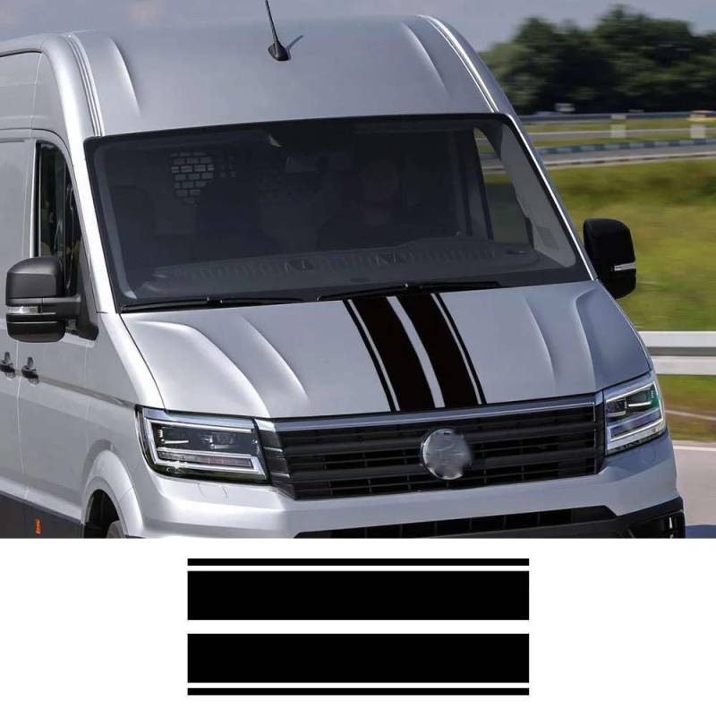 Auto Motorhaube Abdeckung Motor Aufkleber, für VW Crafter Wohnmobil Camper Van Umwandlung Linie Grafik Vinyl Aufkleber Zubehör von FHKQMLFQ