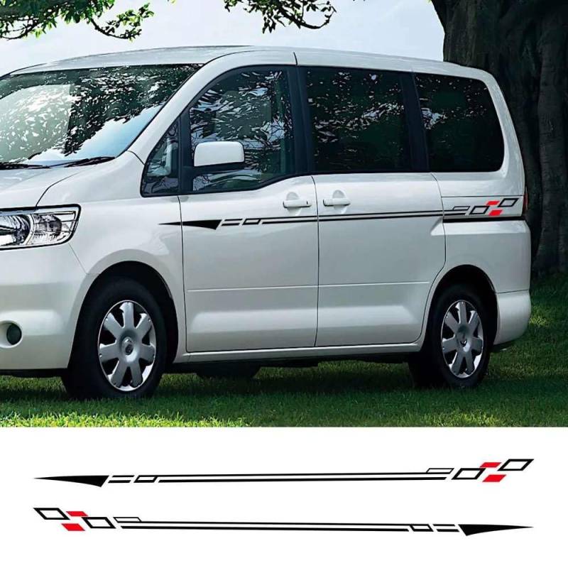 Auto Seitentür Aufkleber, für Nissan Serena C23 C25 C26 C27 Can Camper Tuning Zubehör Lange Taille Linie Grafik Vinyl Aufkleber von FHKQMLFQ
