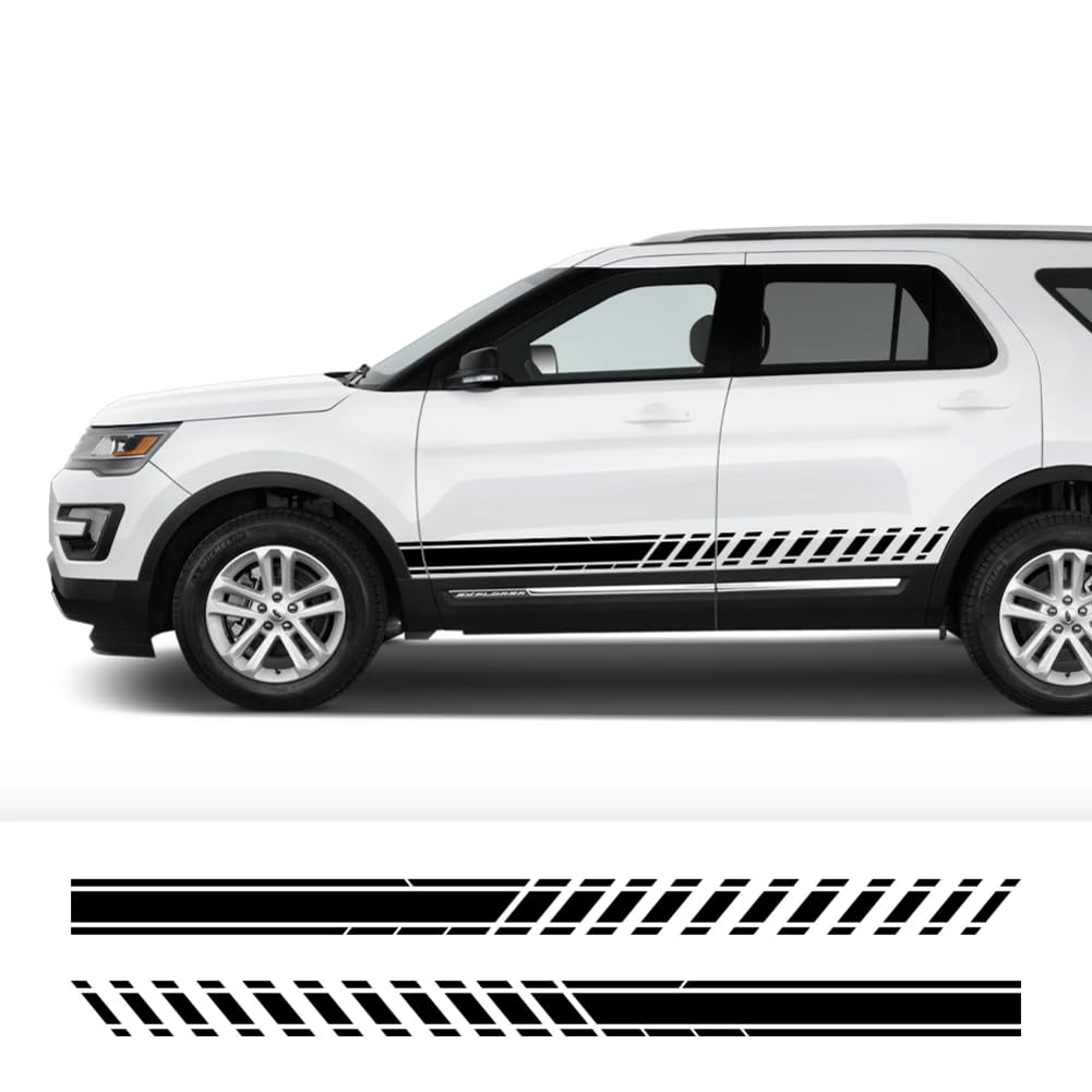 Auto-Streifen-Stil-Aufkleber, Für Ford Explorer 1 2 3 4 5 6 Sport Hybrid SUV Autotür-Seitenabdeckung Tuning-Zubehör Vinyl-Aufkleber Auto-Streifen-Stil-Aufkleber, Für Ford Explorer 1 2 3 4 5 6 Sport Hybrid SUV Autotür-Seitenabdeckung Tuning-Zubehör Vinyl-Aufkleber von FHKQMLFQ