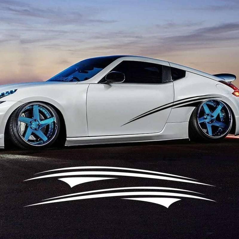 Auto Tür Seite Aufkleber Grafik Streifen Kit Abdeckung Auto Karosserie Dekor Aufkleber, für Camper Van Horsebox Caravan RV Tuning Zubehör von FHKQMLFQ