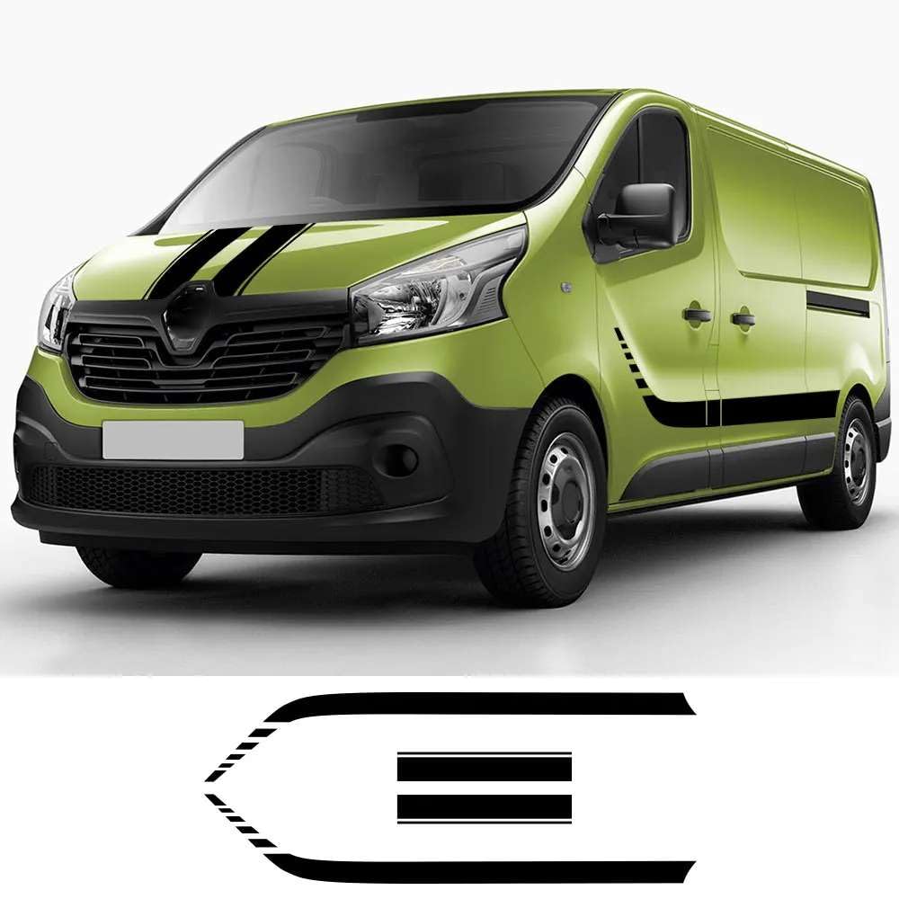 Auto Tür Seite Grafik Aufkleber Vinyl Film Motorhaube Motorhaube Aufkleber Tuning Zubehör, für Renault Trafic 2 3 MK3 MK2 Camper Van Auto Tür Seite Grafik Aufkleber Vinyl Film Motorhaube Motorhaube Aufkleber Tuning Zubehör, für Renault Trafic 2 3 MK3 MK2 Camper Van von FHKQMLFQ