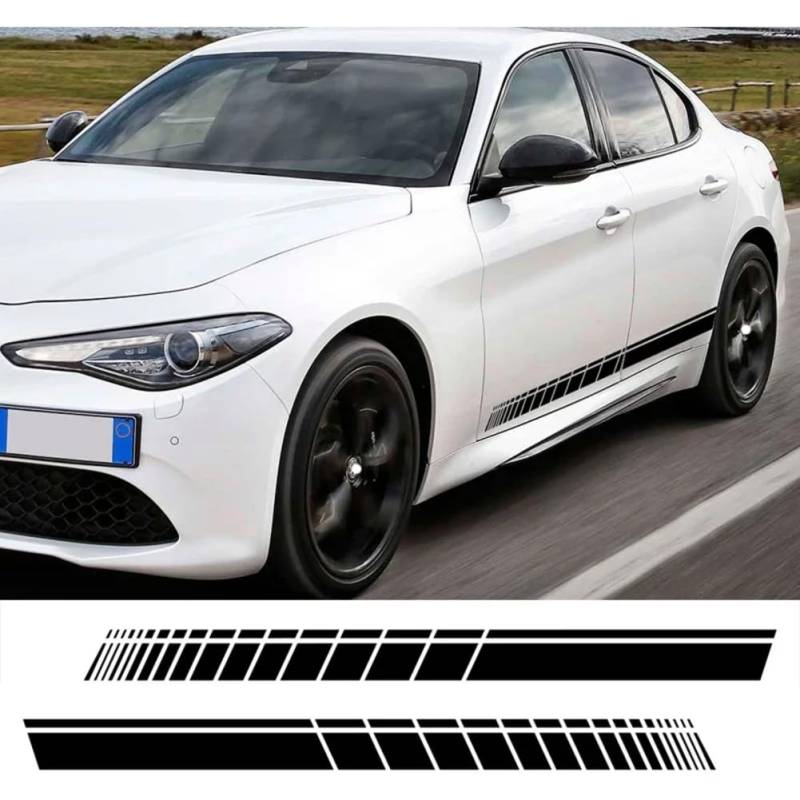 Für Alfa Romeo Giulietta MITO 147 156 GT 4C 159 Giulia Stelvio Q4 Sportiva 2PCS Auto Tür Seite Aufkleber Auto Tuning Zubehör von FHKQMLFQ