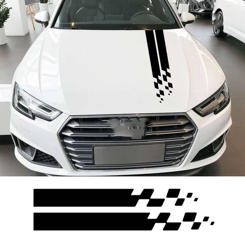 Universal Auto Motorhaube Abdeckung Aufkleber Auto Racing Sport DIY Styling Motorhaube Vinyl Film Aufkleber Tuning Zubehör passen, für alle Modelle von FHKQMLFQ