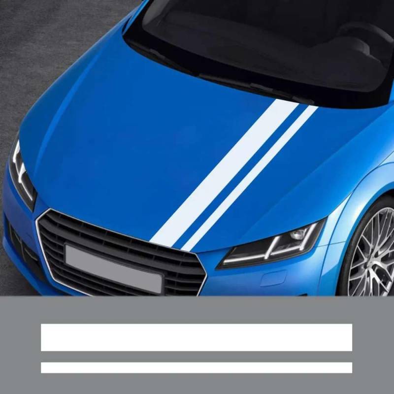Universal Auto Motorhaube Abdeckung Aufkleber Klassisch Streifen Grafik Styling Vinyl Film Aufkleber Auto Karosserie DIY Dekoration Tuning Zubehör von FHKQMLFQ