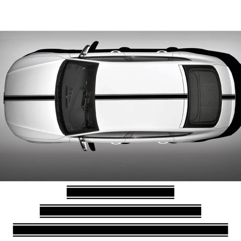 Universal Auto Motorhaube Dach Schwanz Aufkleber Lange Streifen Grafiken Vinyl Film Trim Decals Set Auto SUV Tuning Zubehör Körper Dekoration von FHKQMLFQ