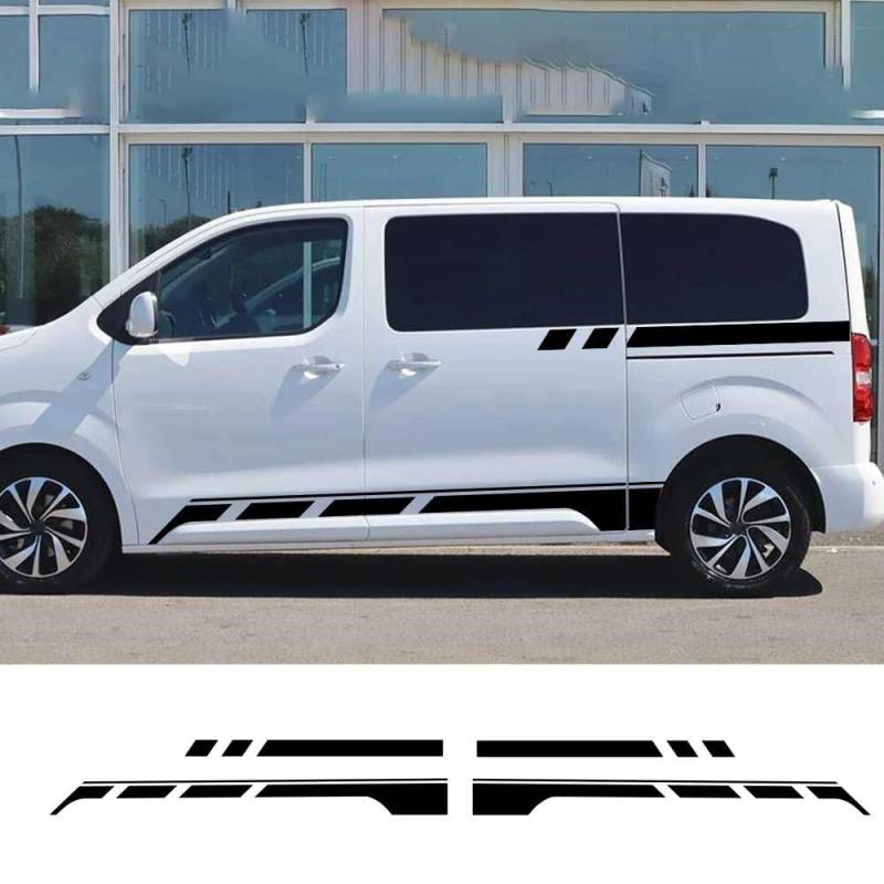Van Aufkleber, für Citroen Spacetourer E C4 XS M XL MPV Camper Minivan Auto Tür Seite Taille Linie Aufkleber Auto Tuning Zubehör von FHKQMLFQ