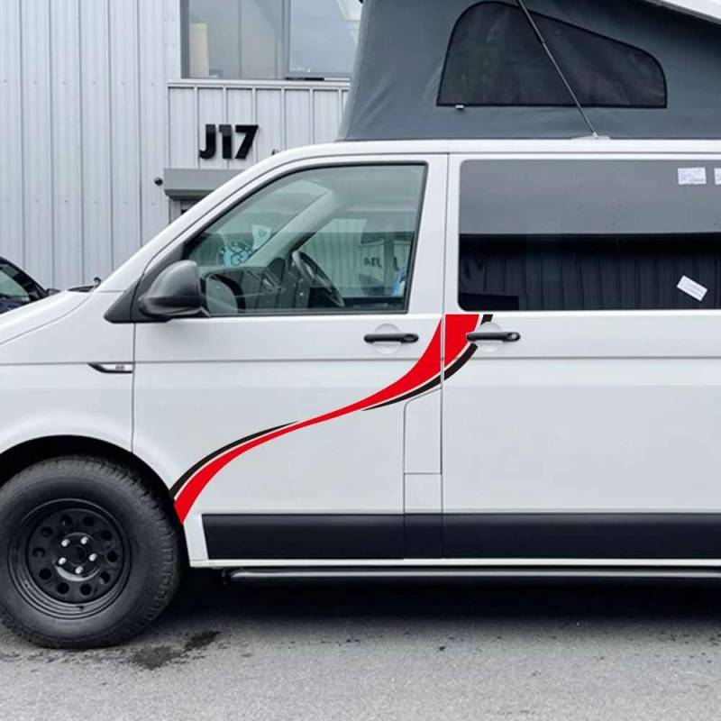 Van Grafik Streifen Aufkleber Auto Camper Cargo Caravan Vinyl Camping Aufkleber, für Mercedes Benz Citan Vito VW Transport, für Ducato von FHKQMLFQ