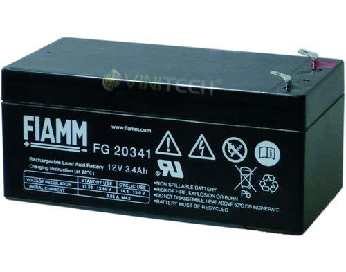 Fiamm Akku Serie FG 12 V Stromversorgung USV Anschluss Faston 187 flach 4,8 mm FG20341 Amperaggio 3,4 Ah Fiamm Akku Serie FG 12 V Stromversorgung USV Anschluss Faston 187 flach 4,8 mm FG20341 Amperaggio 3,4 Ah von FIAMM Componenti Accessori S.p.A