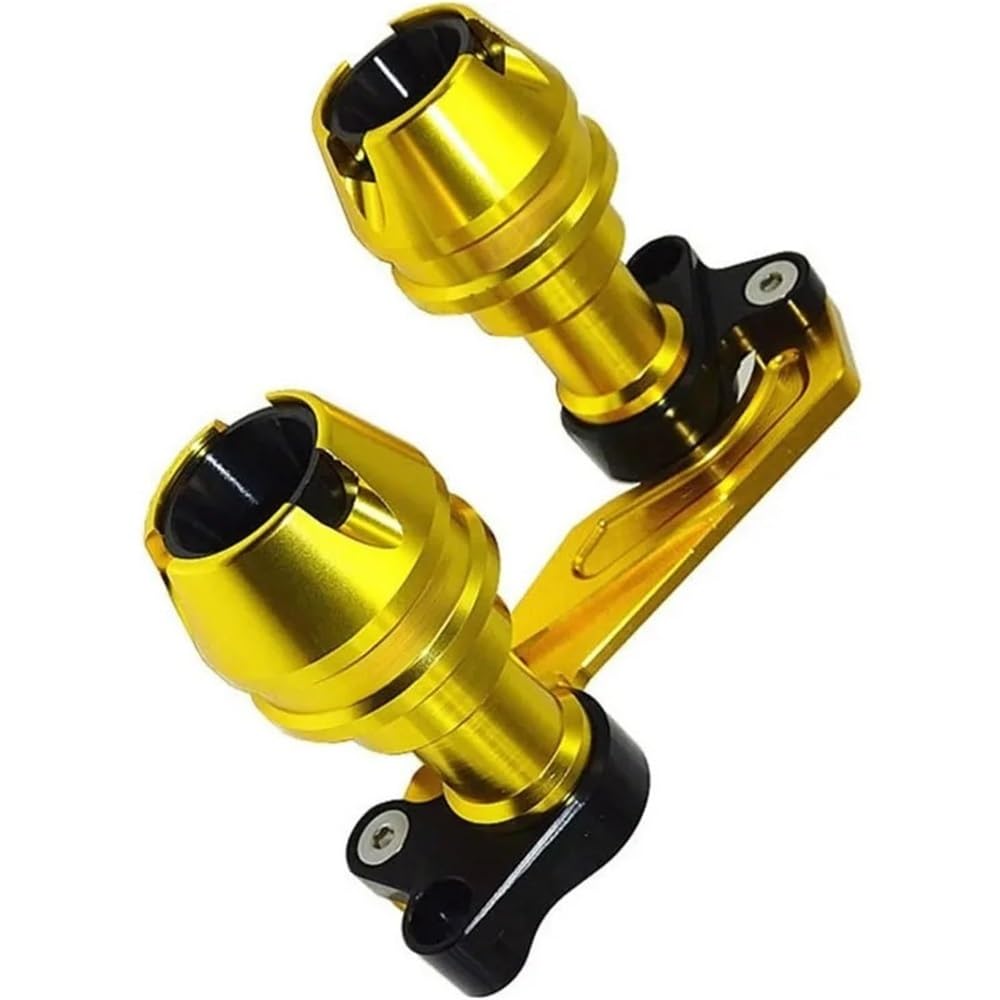 FICNNVJH Motorrad Sturzschutz Für PCX125 PCX 125 150 Zubehör Vorderradgabel Rad Herbst Schalldämpfer Rohrrahmenschutz Rahmenschieber Anti-Crash-Schutz(Gold) von FICNNVJH