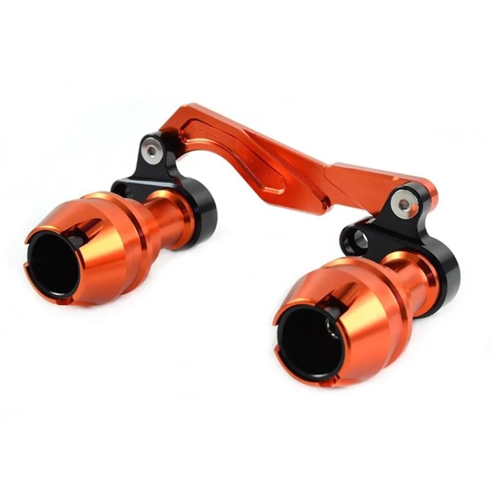 FICNNVJH Motorrad Sturzschutz Für PCX125 PCX 125 150 Zubehör Vorderradgabel Rad Herbst Schalldämpfer Rohrrahmenschutz Rahmenschieber Anti-Crash-Schutz(Orange) von FICNNVJH