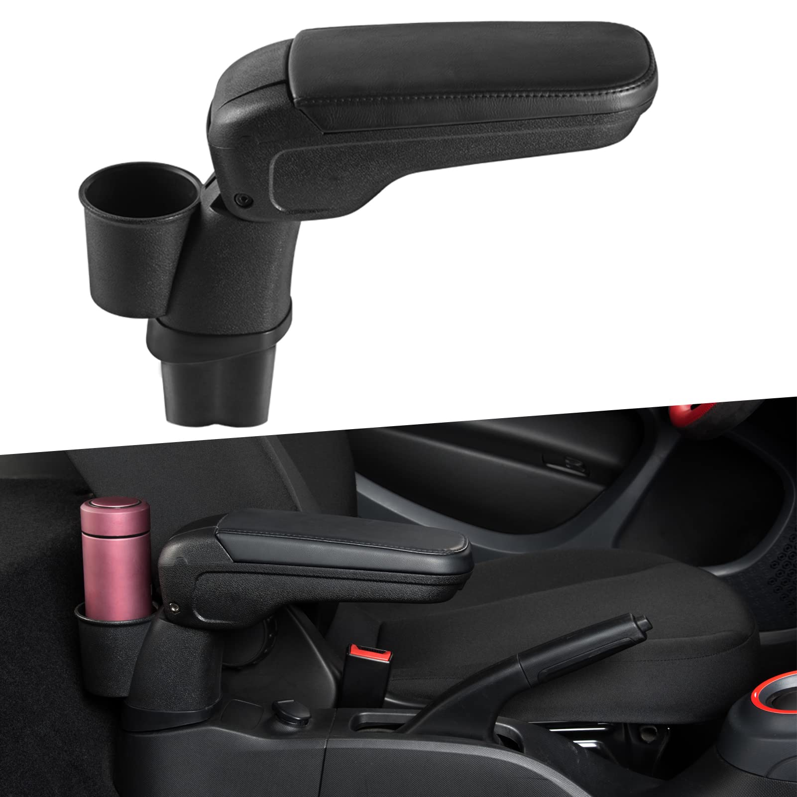 Mittelarmlehne mit Ablagefach für Smart 453 Fortwo Forfour, Klappbare Armlehne mit Getränkehalter Mittelarmlehne mit Ablagefach für Smart 453 Fortwo Forfour, Klappbare Armlehne mit Getränkehalter von FIEMACH