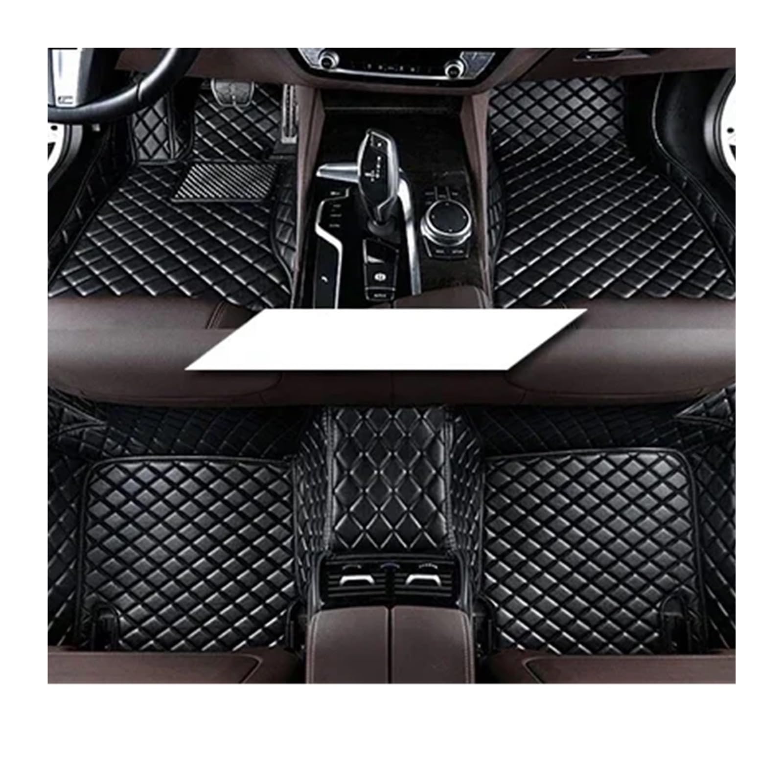 Matten Teppiche Für Citroen Für Grand C4 Für Picasso MK1 2007~2013 Auto-Fußmatten Ledermatte Teppiche Anti-Schmutz-Pad-Set Teppich(Alles schwarz) von FIFHSKFH