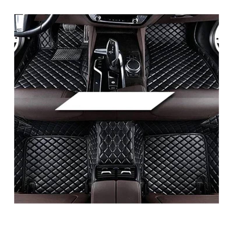 Matten Teppiche Für Citroen Für Grand C4 Für Picasso MK1 2007~2013 Auto-Fußmatten Ledermatte Teppiche Anti-Schmutz-Pad-Set Teppich(Alles schwarz) von FIFHSKFH