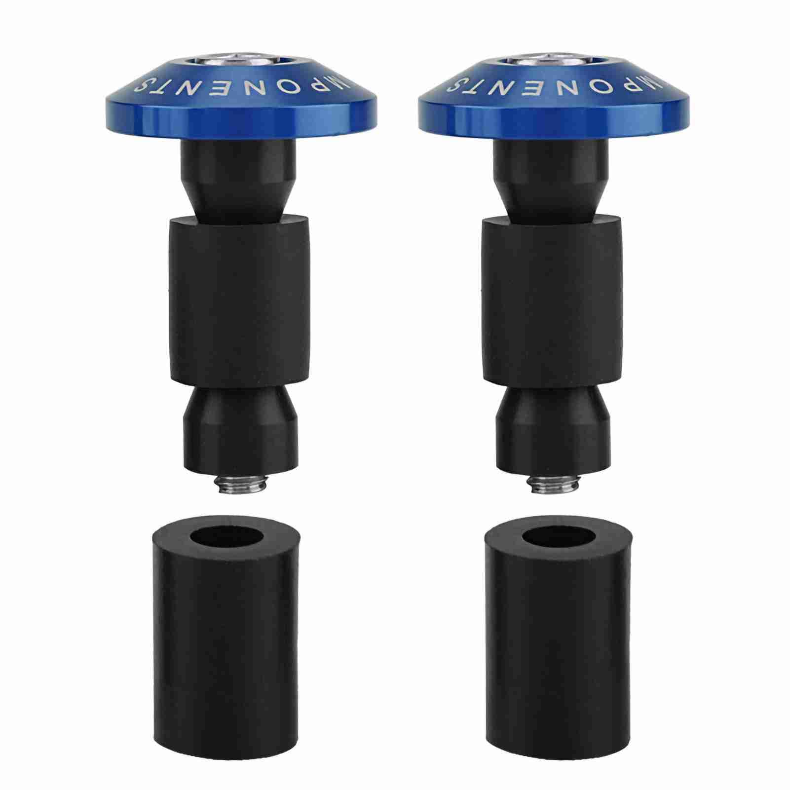FILFEEL 1 Paar Lenkerendstopfen, Lenkerendkappen für Motorradlenker Universell passend für Motorräder mit 2,2 cm Lenkerdurchmesser (Blue) von FILFEEL