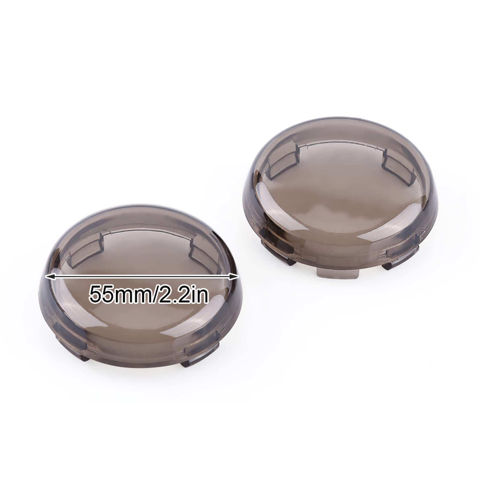 FILFEEL Accessoires, Plastik -Blinkerlinsen -Motorrad -LED -Signale mit Paaren Signale Leuchtlinsenabdeckung für Motorrad Vorne und Hinten Kurvensignale (Rauchig) von FILFEEL