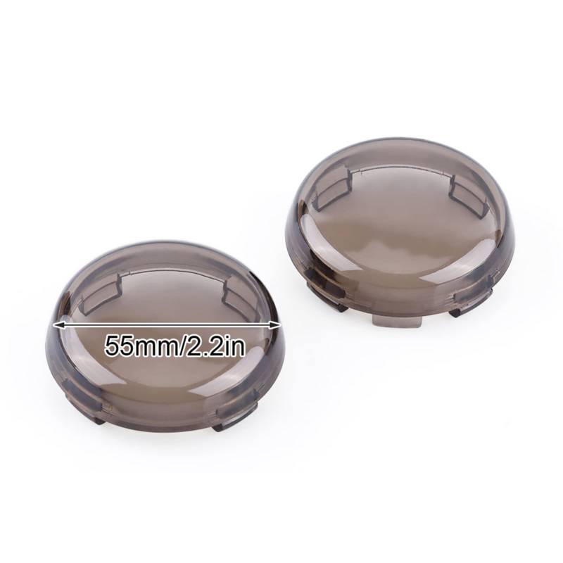 FILFEEL Accessoires, Plastik -Blinkerlinsen -Motorrad -LED -Signale mit Paaren Signale Leuchtlinsenabdeckung für Motorrad Vorne und Hinten Kurvensignale (Rauchig) von FILFEEL