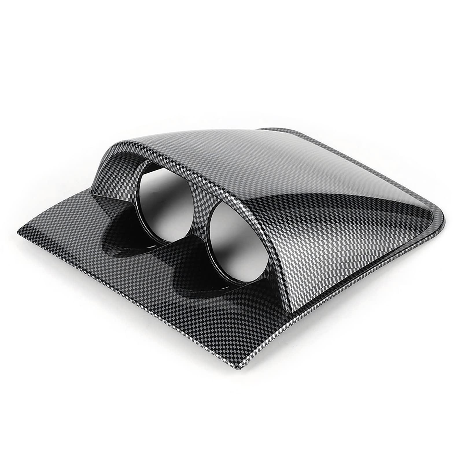 FILFEEL Armaturenbretthalterung, Messgerätehalterung mit Zwei Löchern, Halterung für Automessgeräte, Doppelmessgerät, Armaturenbretthalterung, ABS, Universell (Kohlefaser-Stil) von FILFEEL