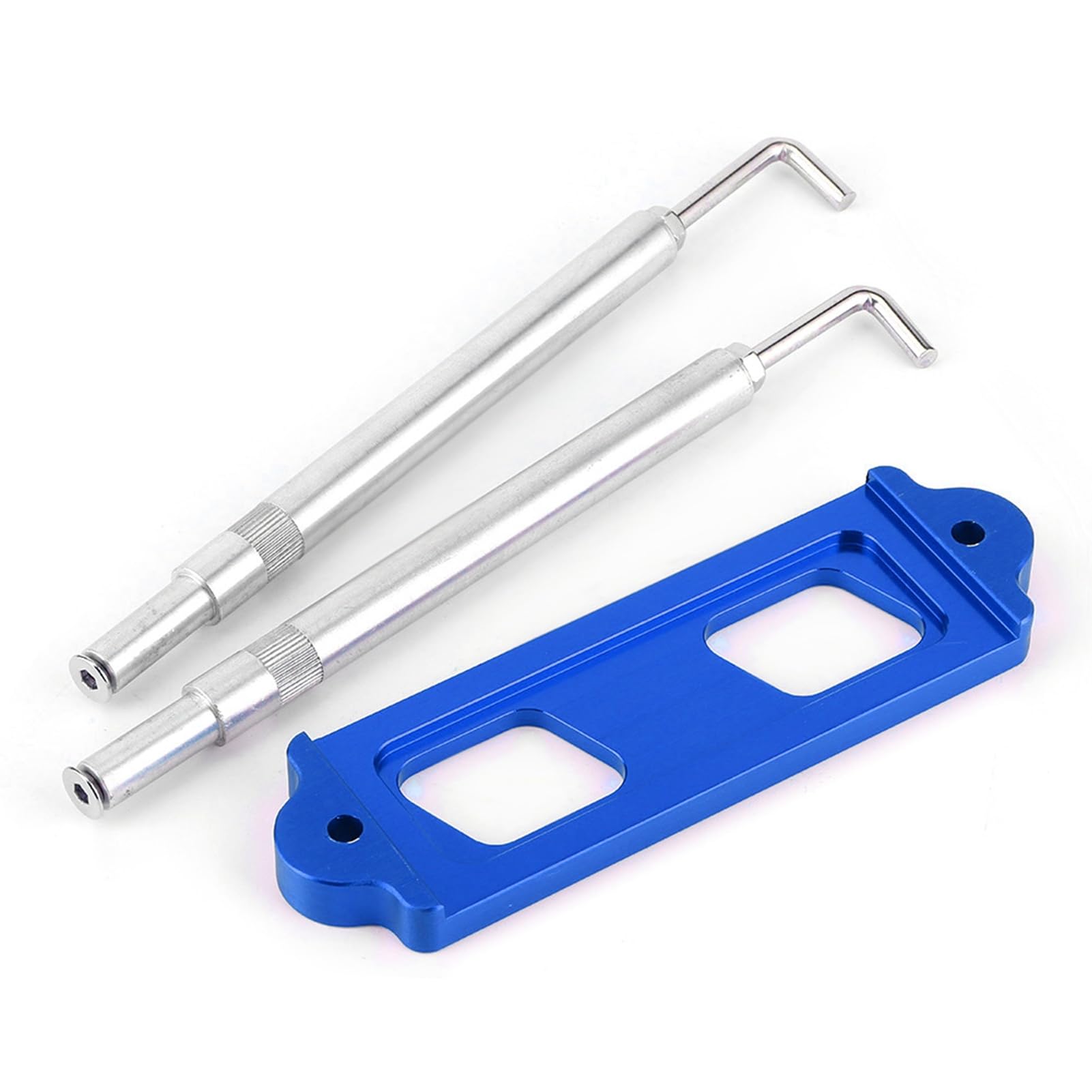 FILFEEL Autobatterie Halter Kit, Batteriehalter Ungssatz, Aluminiumlegierung Batteriehalterung mit Haken für Autobatterien (Blue) von FILFEEL