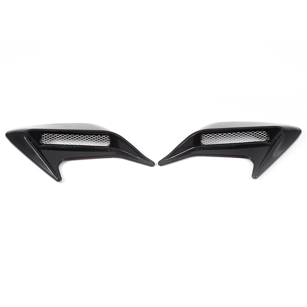 FILFEEL Luftableitungshaube, 1 Pair Outlet Flow Einlasshaube DIY Dekorative Luftschaufel mit Selbstklebbarem Design für Dekorative (Black) von FILFEEL