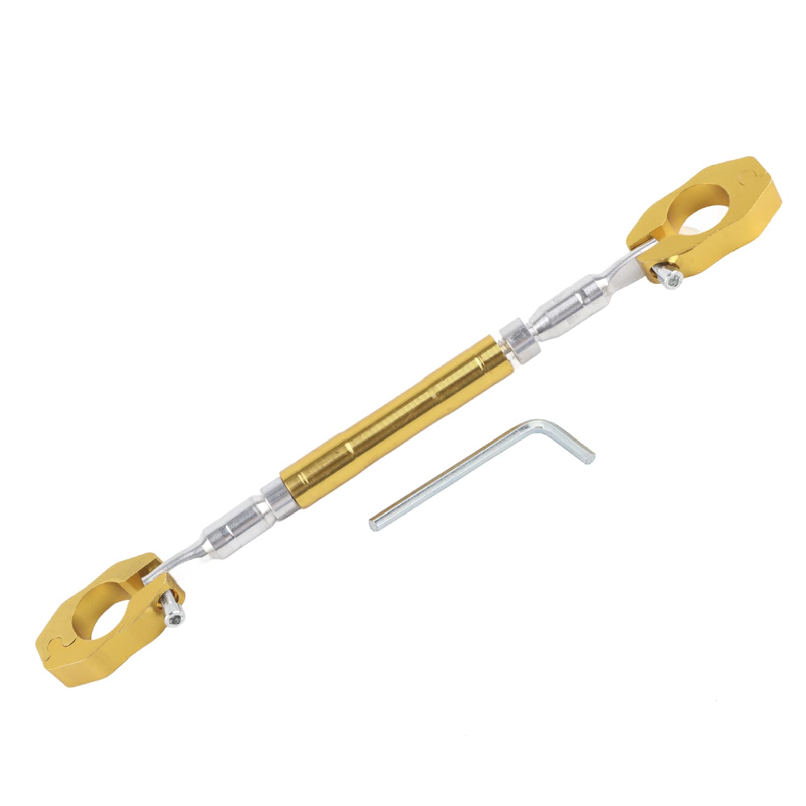 FILFEEL Motorrad Balance Cross Lenker, 1 Stück Motorrad Stärkung Hebel Bar Verstellbare Balance Cross Bar Verdickung Aluminium Legierung für Lenker 7/8 "22mm (Gold) von FILFEEL