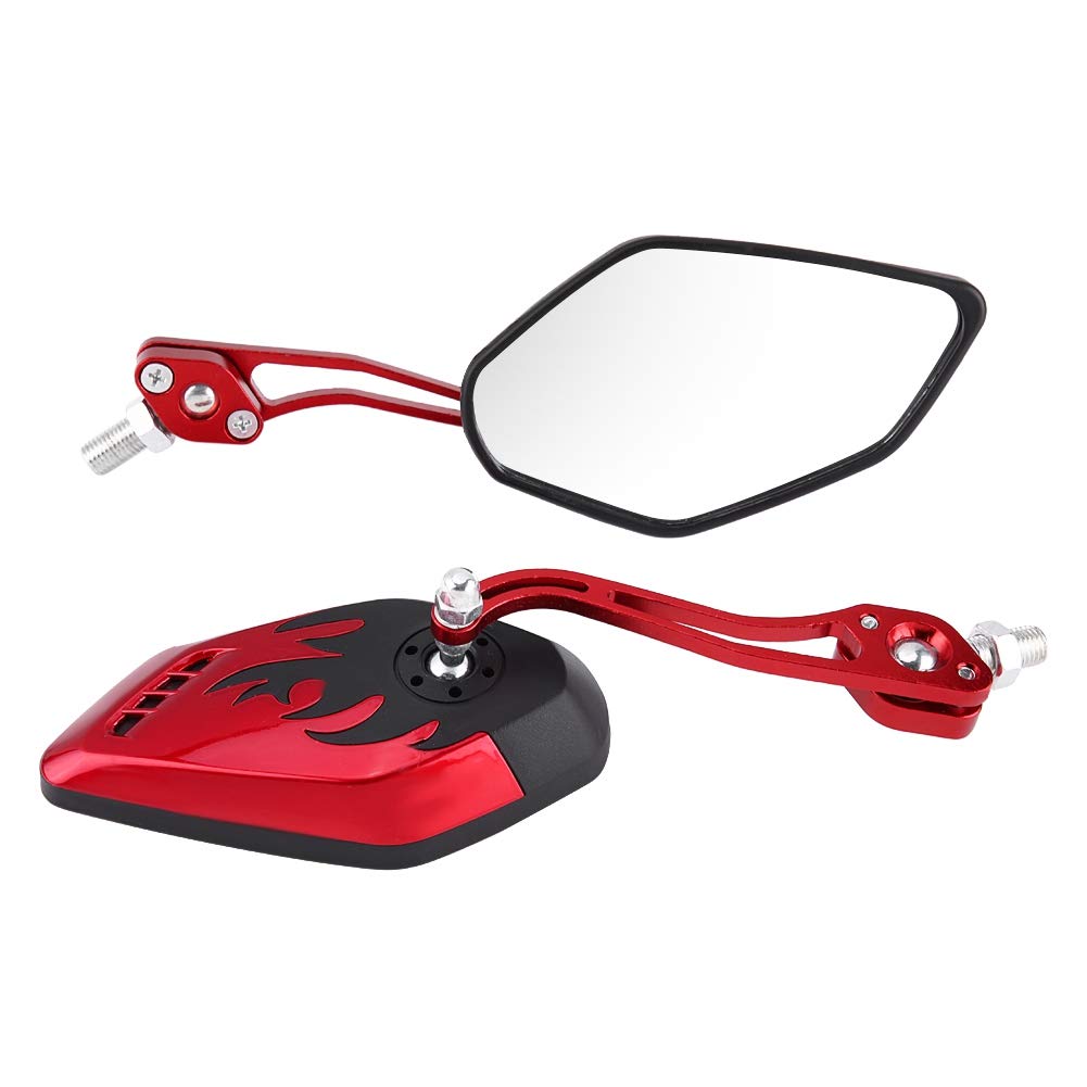 Filfeel -Motorradspiegel, Universalstangen -Endspiegel für Motorräder ATV -Spiegel für Lenker für die Meisten Motorräder und Roller (Rot) von FILFEEL