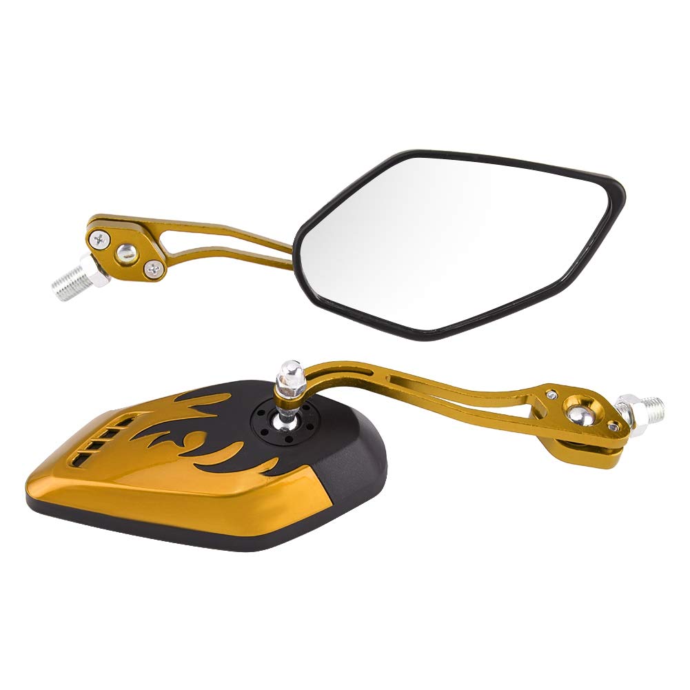 Filfeel -Motorradspiegel, Universalstangen -Endspiegel für Motorräder ATV -Spiegel für Lenker für die Meisten Motorräder und Roller (YELLOW) von FILFEEL