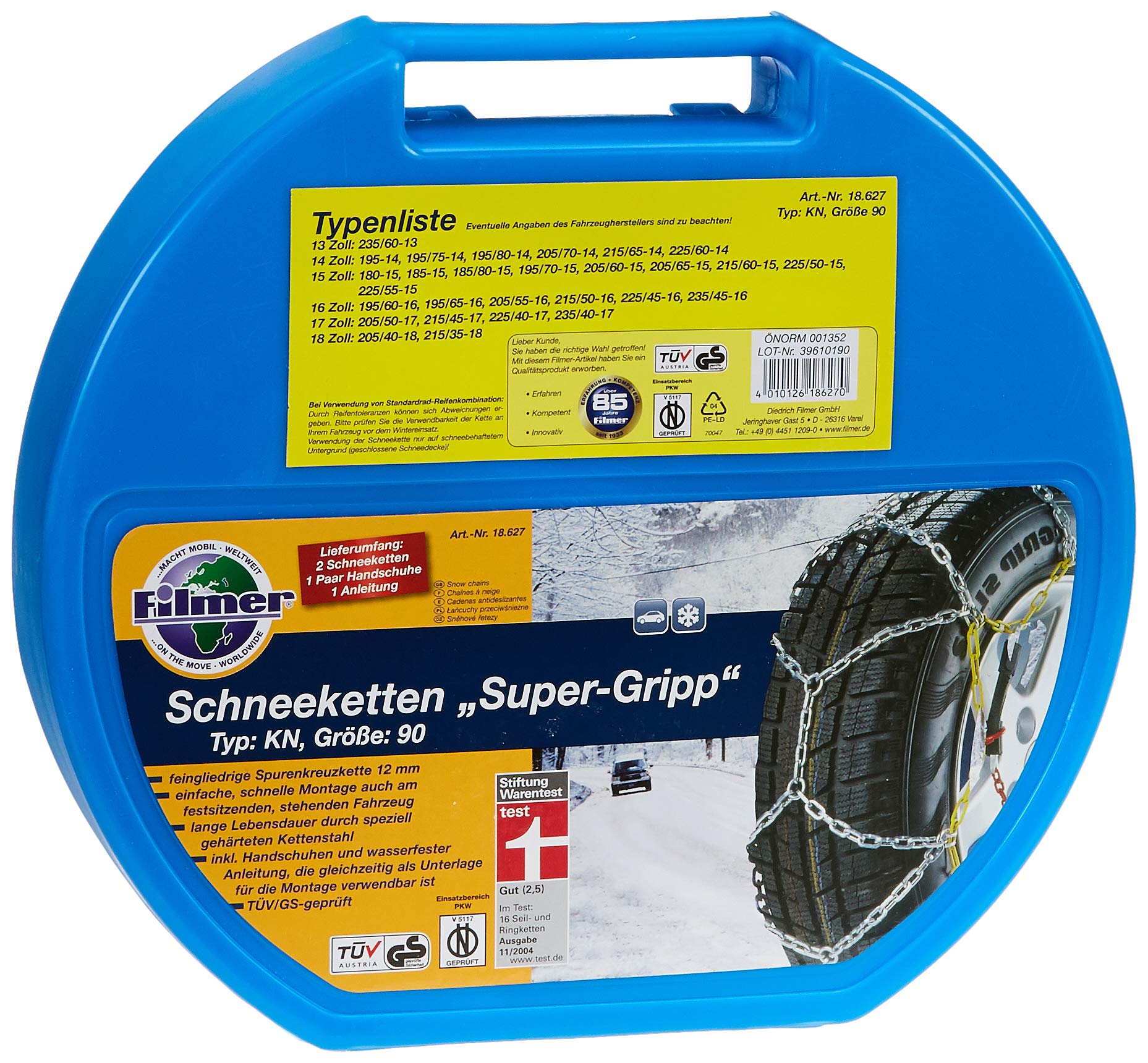 Filmer 18627 Schneekette Typ KN90, 2 Stück Filmer 18627 Schneekette Typ KN90, 2 Stück von FILMER