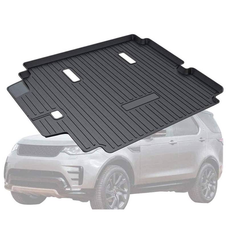 FILUNO Gummimatte Auto Kofferraummatte Schwarz, Antirutschmatte für Land Rover Discovery 5 2017-2022, PKW, Fahrzeugspezifische Passform, Gummi von FILUNO