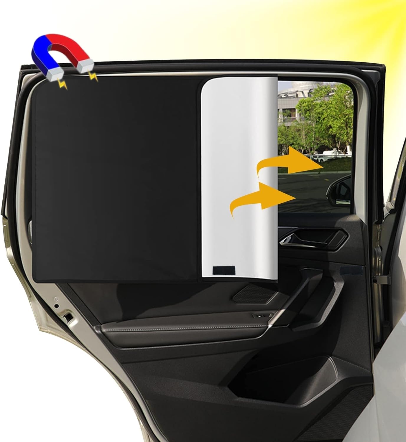 FINEVERNEK 2 Stück Sonnenschutz Auto Vorhang, Magnetisch Auto Sonnenschutz Hinten mit UV Schutz, Reflektierende Hitzeschutz, Sonnenblende Auto Kinder Erwachsene und Haustiere Auto Verdunkelung Fenster FINEVERNEK 2 Stück Sonnenschutz Auto Vorhang, Magnetisch Auto Sonnenschutz Hinten mit UV Schutz, Reflektierende Hitzeschutz, Sonnenblende Auto Kinder Erwachsene und Haustiere Auto Verdunkelung Fenster von FINEVERNEK