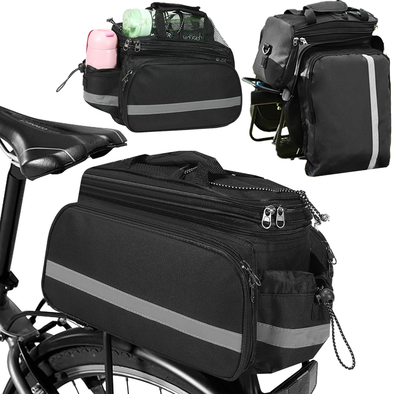 FINEW Fahrrad Gepäckträgertasche 10-20L Gepäckträgertasche Multifunktionale Hinter Gepäcktasche Wasserdicht Rücksitztasche mit Regenschutz Reflektierend,Faltbare Seitentaschen, Schnell Abnehmbare FINEW Fahrrad Gepäckträgertasche 10-20L Gepäckträgertasche Multifunktionale Hinter Gepäcktasche Wasserdicht Rücksitztasche mit Regenschutz Reflektierend,Faltbare Seitentaschen, Schnell Abnehmbare von FINEW