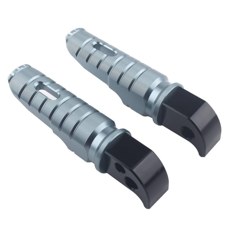 FINMOKAL 1 Paar graue Aluminium-Fußrasten, kompatibel mit Yamaha MT-09 MT-07 FZ-07 FJ-09 YZF R7 XSR 700 FJ09 Tracer 9/ GT/GT+ 2021–2024 von FINMOKAL