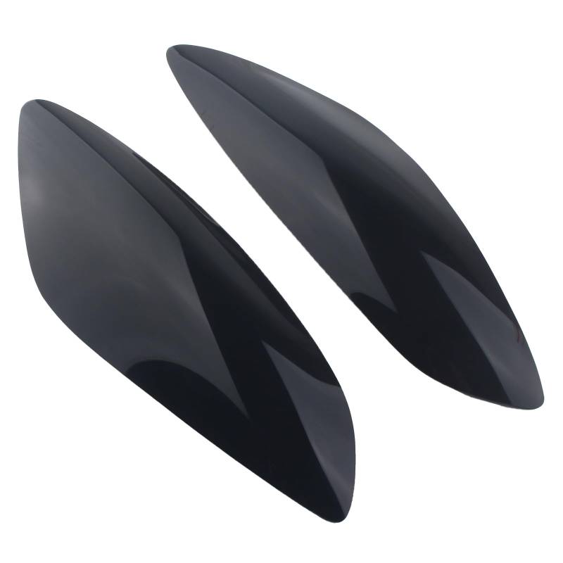 FINMOKAL 2-teiliger Motorrad-Scheinwerfer-Abdeckungslinsen-Bildschirmabdeckungsschutz Kompatibel mit Yamaha FZ6 2006-2009 (Schwarz) von FINMOKAL