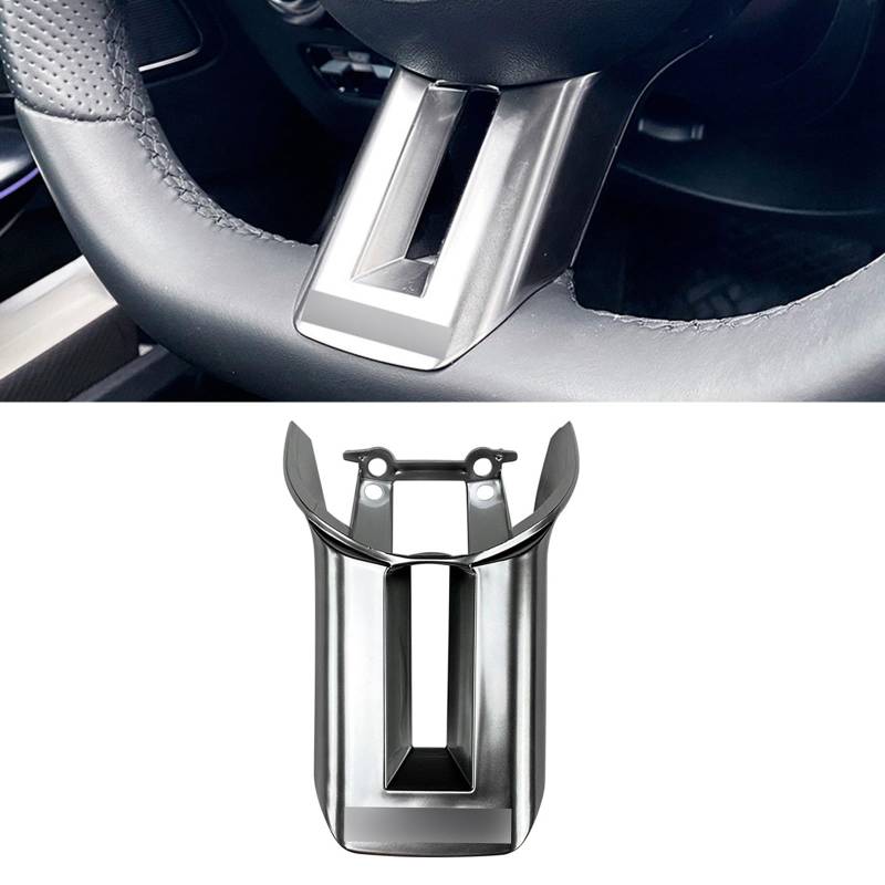 FINMOKAL Auto Innenraum Lenkrad Untere Abdeckung Kompatibel mit Benz C/CLS/S/E-Klasse W206 W213 C257 W223 AMG (Silber) von FINMOKAL