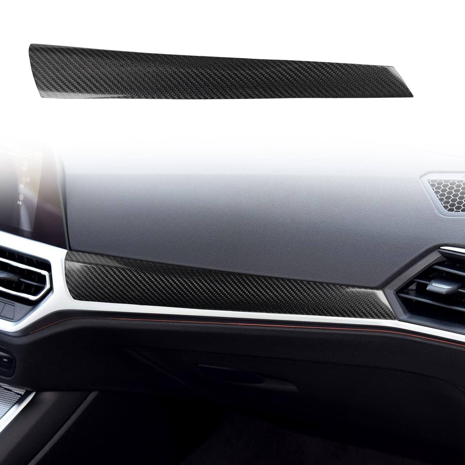 FINMOKAL Carbon-Armaturenbrett-Mittelkonsolen-Abdeckungsverkleidung für BMW 3er G20 2019-2021 von FINMOKAL