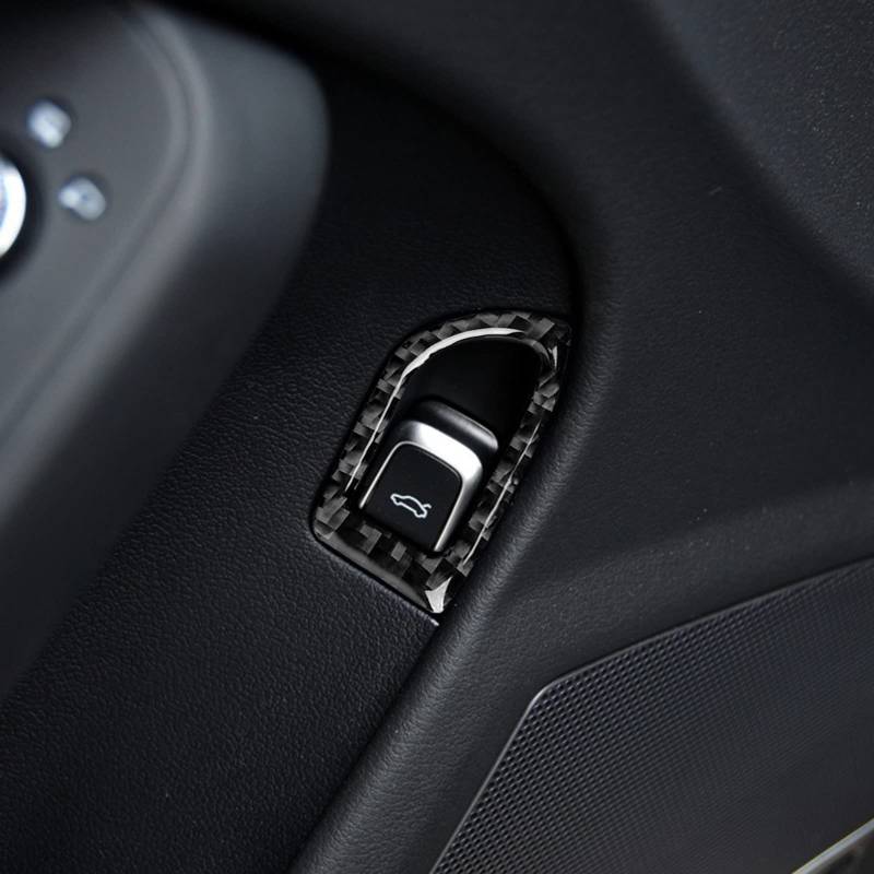 FINMOKAL Carbon-Faser-Kofferraum-Schalter-Knopf-Rahmenverkleidung für Audi A4 B8 A5 Q5 2009–2016 von FINMOKAL
