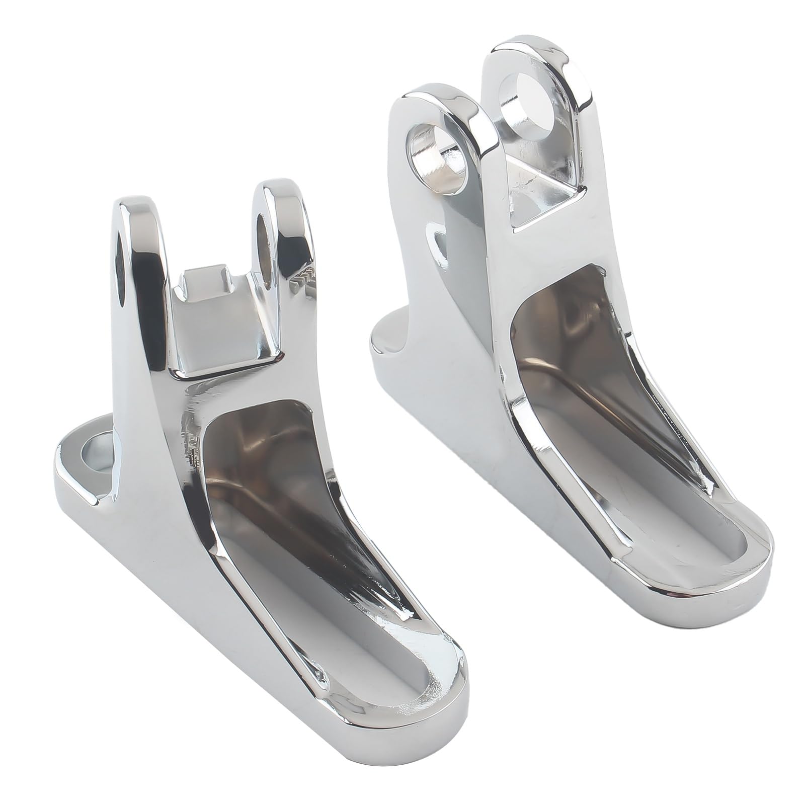 FINMOKAL Chrom Beifahrerfußraste Mini Mount Kit Fußteil Mount Kit Kompatibel mit Harley Touring Road Glide Road King Street Glide 1993+ (Schwarz) von FINMOKAL