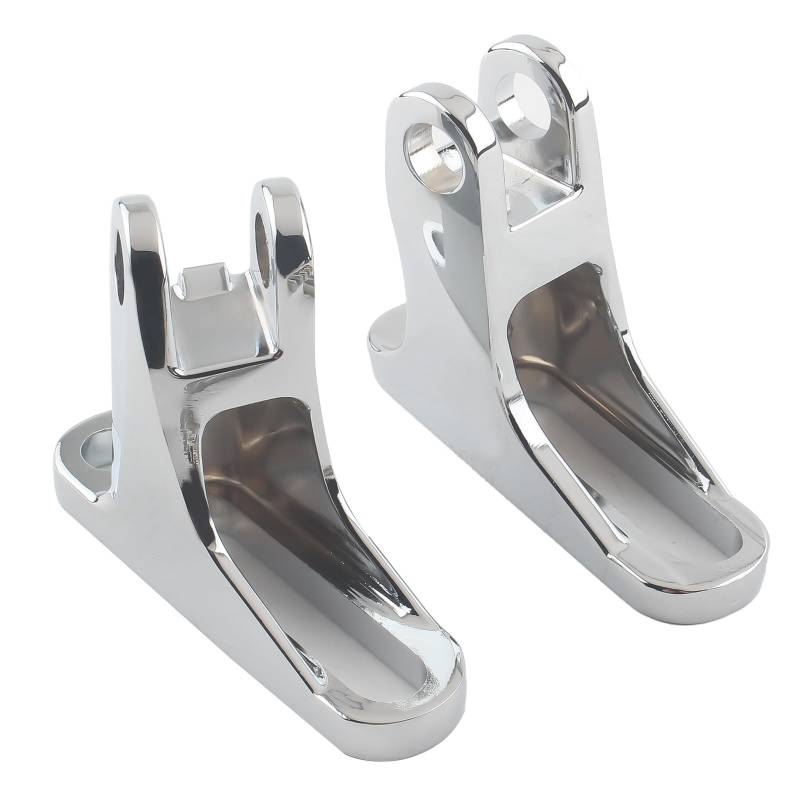 FINMOKAL Chrom Beifahrerfußraste Mini Mount Kit Fußteil Mount Kit Kompatibel mit Harley Touring Road Glide Road King Street Glide 1993+ (Schwarz) von FINMOKAL