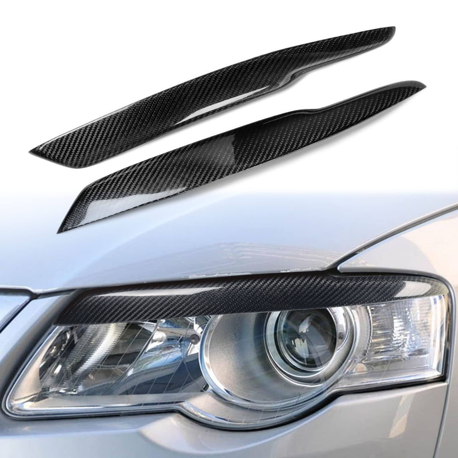 FINMOKAL Echt-Carbon-Faser-Scheinwerfer-Augenbrauen-Abdeckung für VW Passat B6 3C 2005-2010 FINMOKAL Echt-Carbon-Faser-Scheinwerfer-Augenbrauen-Abdeckung für VW Passat B6 3C 2005-2010 von FINMOKAL