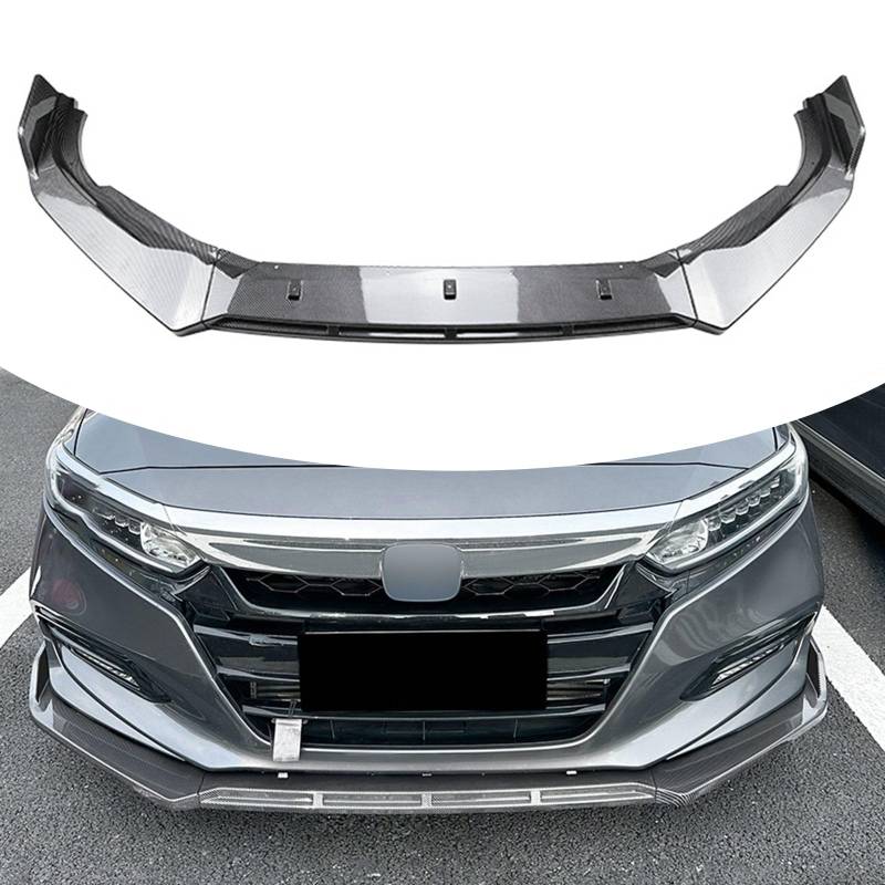 FINMOKAL Frontstoßstangen-Lippenspoiler, kompatibel mit Honda Accord 10. 2018, 2019, 2020–2021 (Karbonfaser-Optik) von FINMOKAL