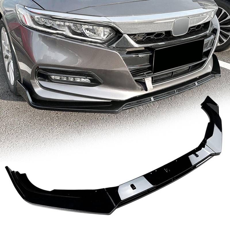 FINMOKAL Frontstoßstangen-Spoiler, kompatibel mit Honda Accord 10. 2018 2019 2020-2021 (glänzendes Schwarz) von FINMOKAL