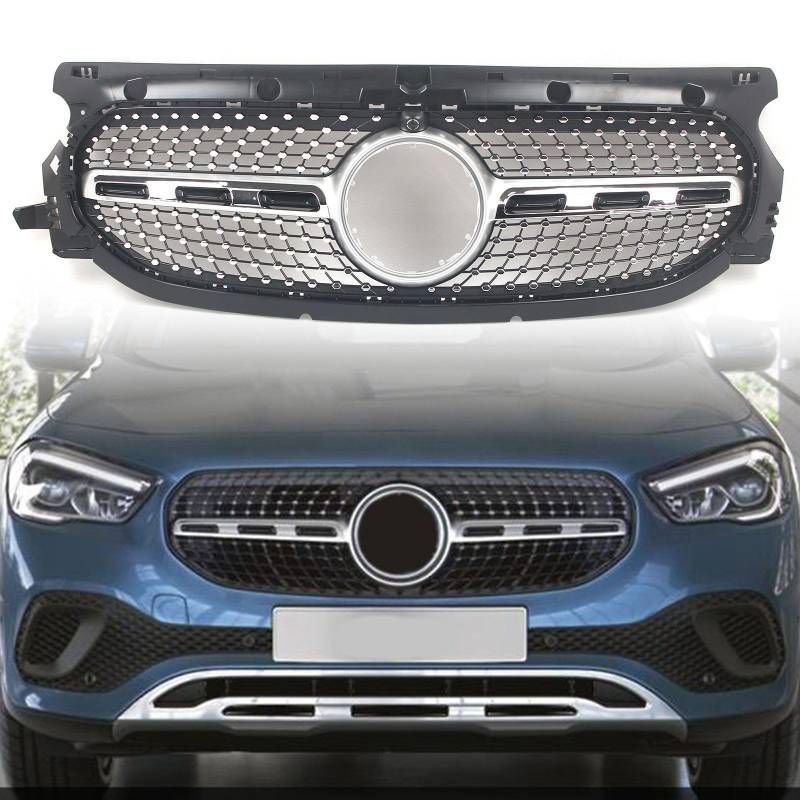 FINMOKAL Frontstoßstangengitter im Diamant-Stil, kompatibel mit Benz GLA-Klasse H247 GLA200 GLA250 2020 2021 2022+ von FINMOKAL