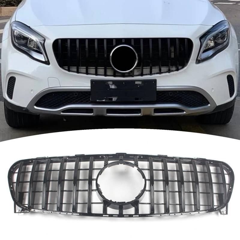 FINMOKAL GT Style Frontstoßstangengitter kompatibel mit Benz GLA Klasse X156 GLA180 GLA200/250 2017 2018-2019 (Schwarz) von FINMOKAL