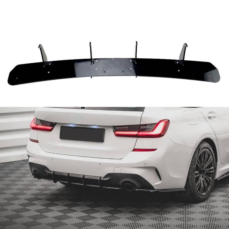FINMOKAL Glänzend Schwarz Heckdiffusor Lippe Spoiler Kompatibel mit BMW 3er G20 320i 325i 330i 2019+ von FINMOKAL