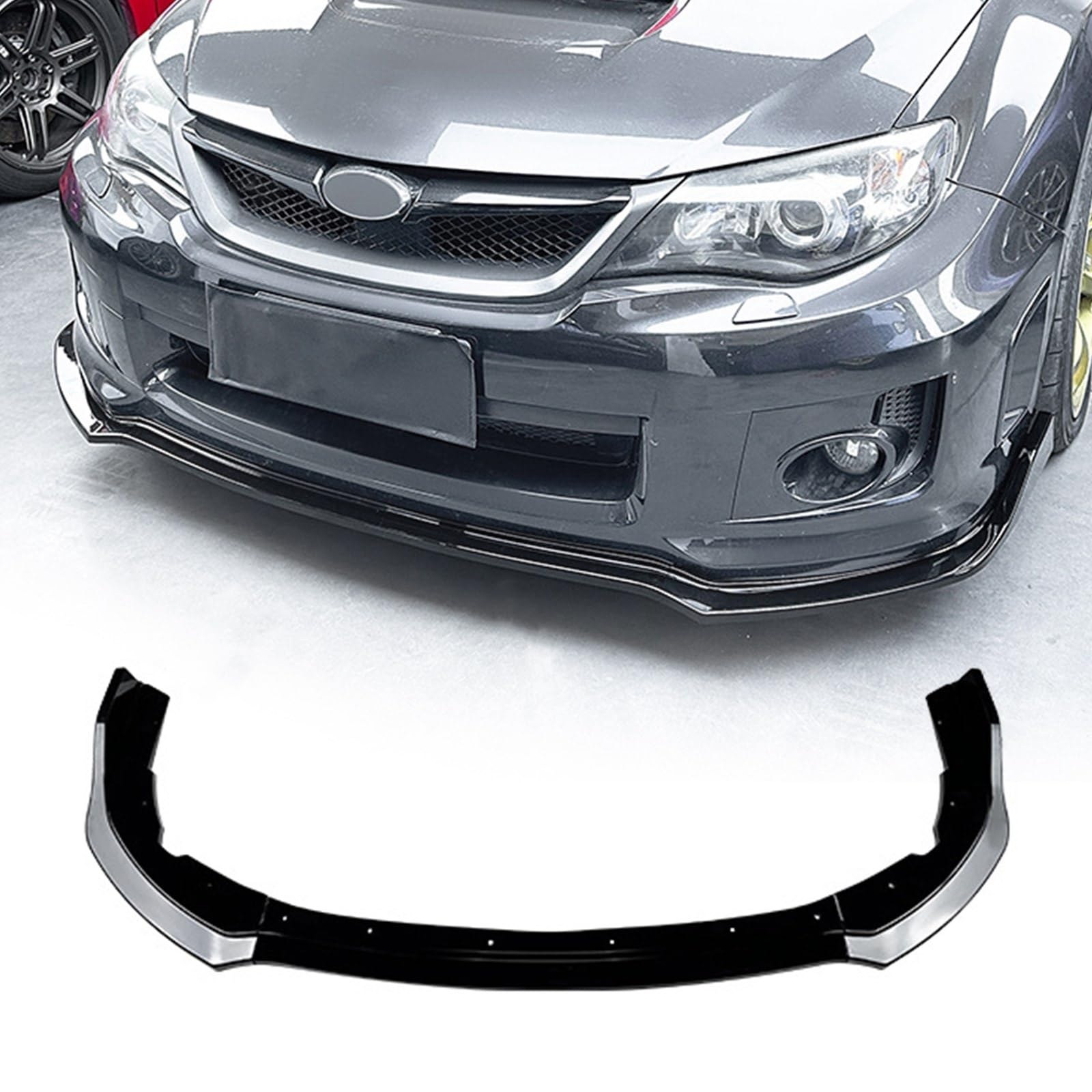 FINMOKAL Glänzender schwarzer Frontstoßstangen-Spoiler, kompatibel mit Subaru Impreza WRX STI 2011 2012 2013-2014 FINMOKAL Glänzender schwarzer Frontstoßstangen-Spoiler, kompatibel mit Subaru Impreza WRX STI 2011 2012 2013-2014 von FINMOKAL