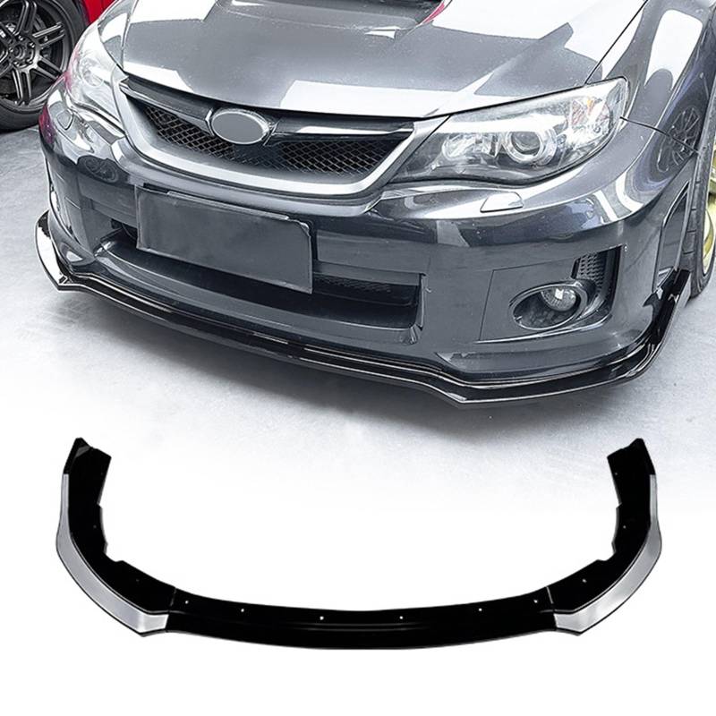 FINMOKAL Glänzender schwarzer Frontstoßstangen-Spoiler, kompatibel mit Subaru Impreza WRX STI 2011 2012 2013-2014 von FINMOKAL