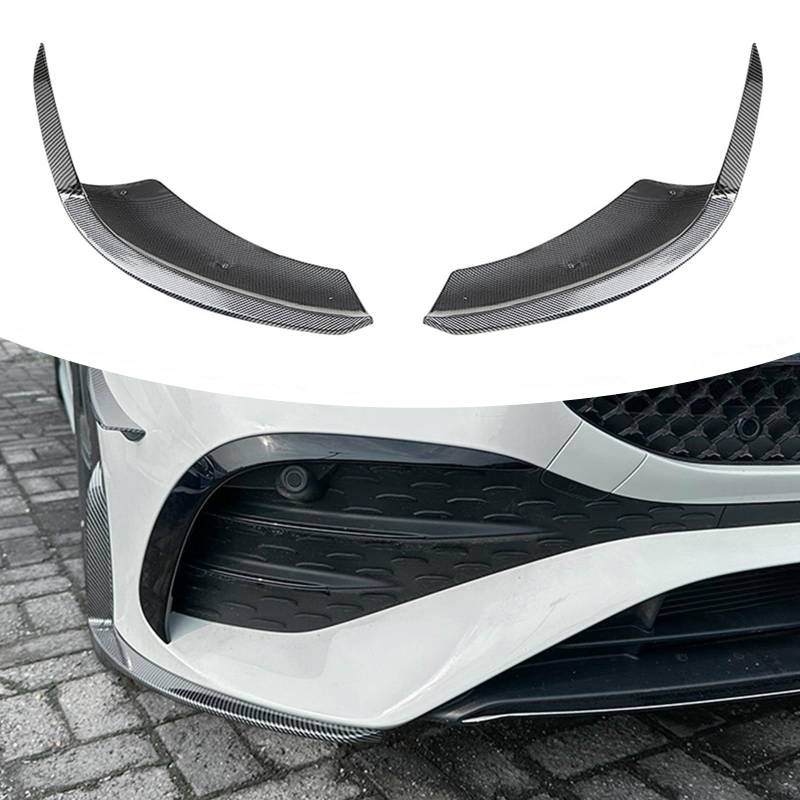 FINMOKAL Karbonfaser-Optik, Frontstoßstange, Seitenspoilerblende, kompatibel mit Benz A-Klasse W177, A180, A200, A35, AMG 2023, 2024+ von FINMOKAL